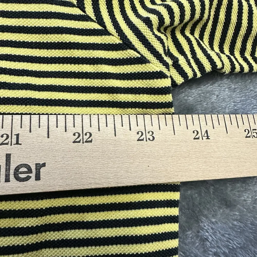 Polo Golf Ralph Lauren Shirt Mens‎ XL Black, Yellow Striped Preppy Casual